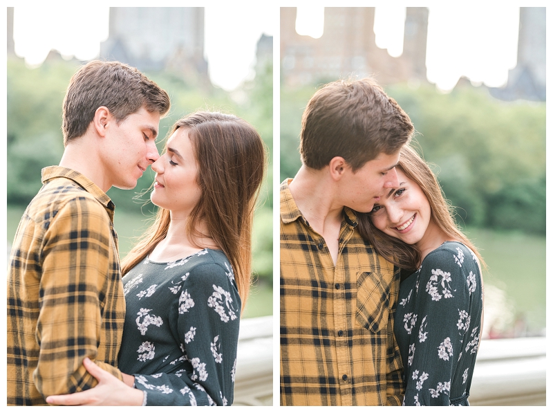 Bow Bridge in Central Park New York City engagement session