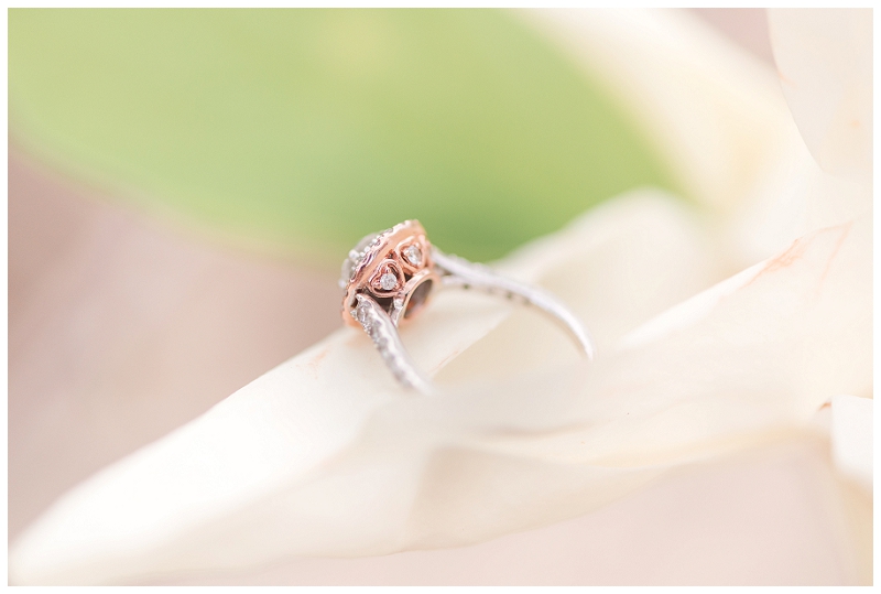 Rose Gold Engagement Ring with intricate Detail