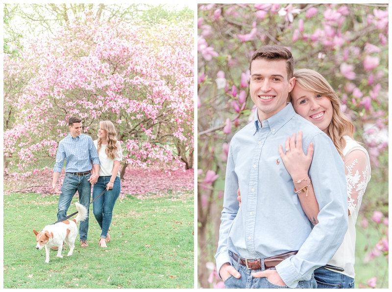 Engagement Session with Dog in Columbus Ohio
