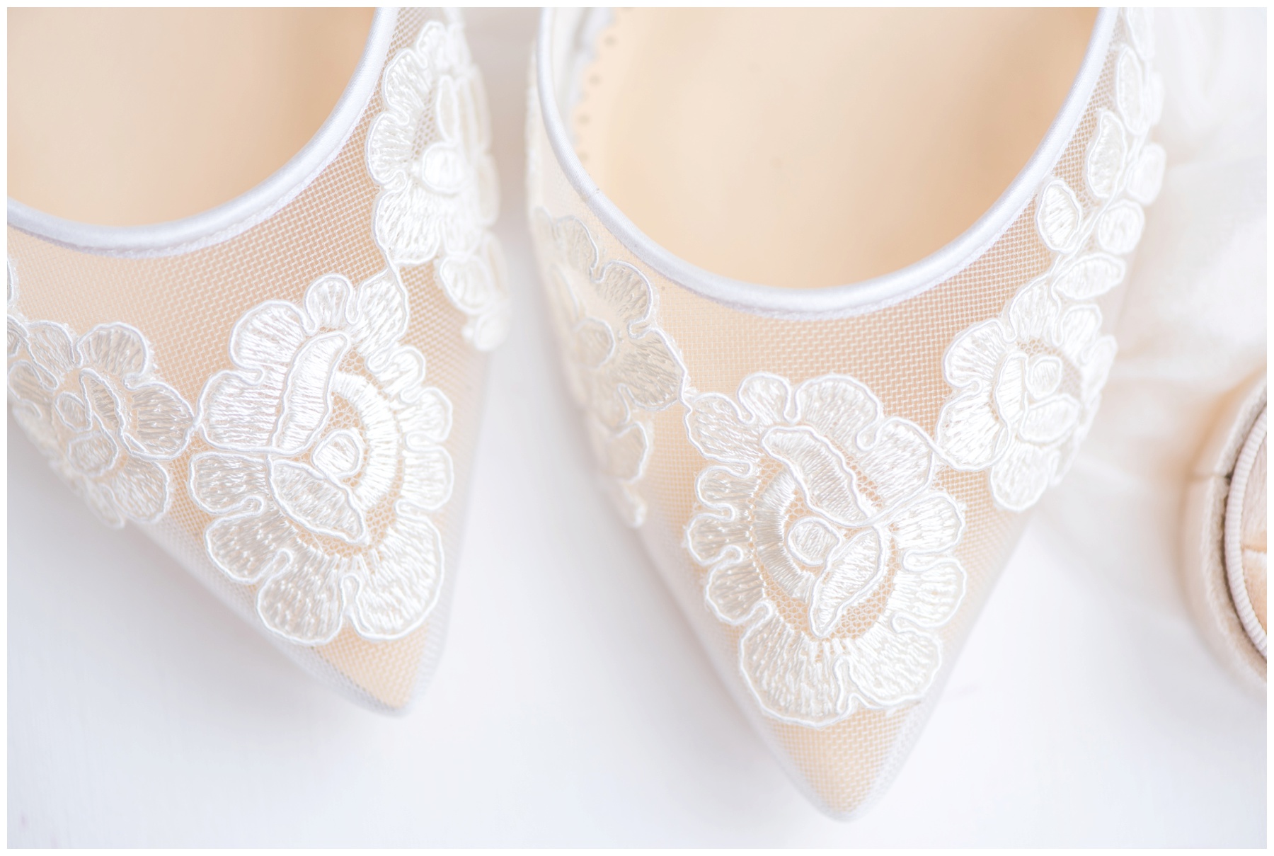 Bella Belle Wedding Shoes White Lace Amelia