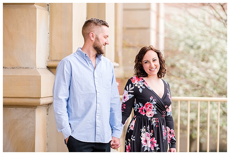 Union County Courthouse Engagement Session in Marysville Ohio